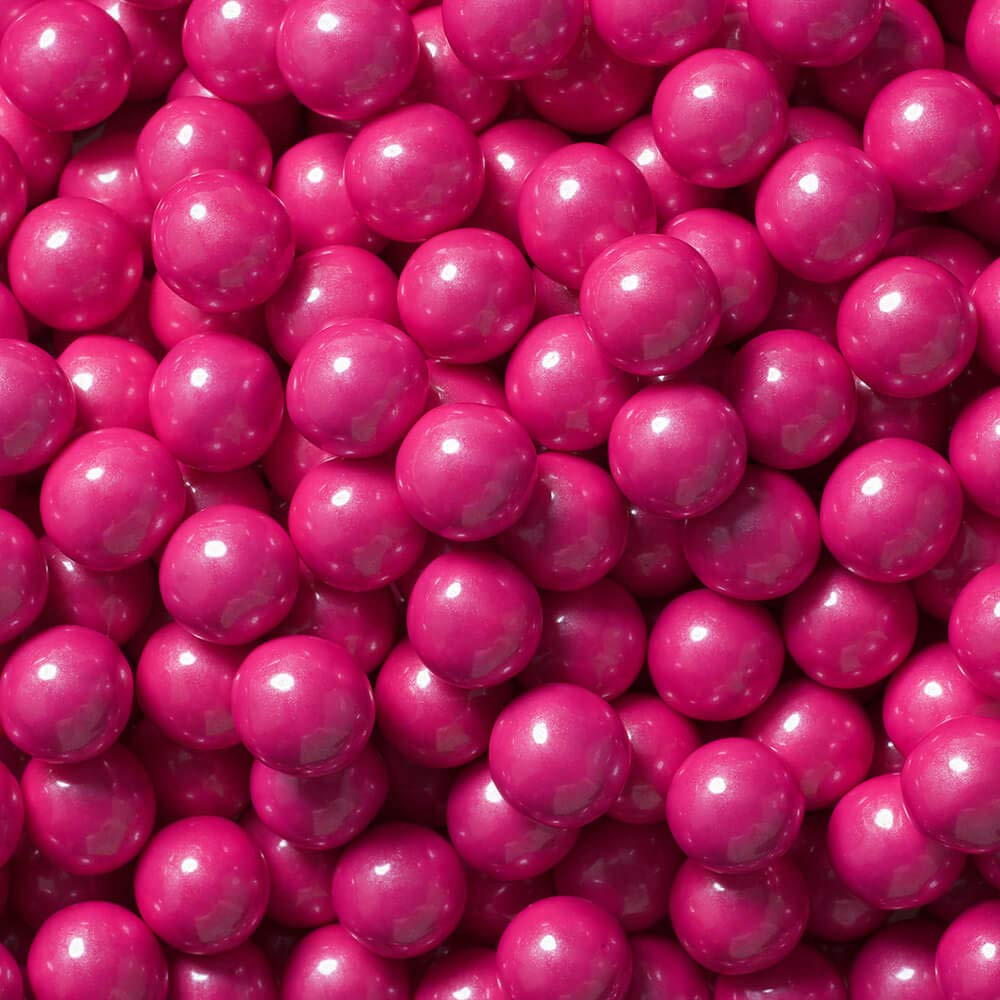Color It Candy Shimmer Bright Pink Sixlets 2 Lb Bag - Perfect For Table Centerpieces, Weddings, Birthdays, Candy Buffets, & Part