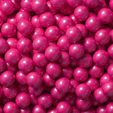 Color It Candy Shimmer Bright Pink Sixlets 2 Lb Bag - Perfect For Table Centerpieces, Weddings, Birthdays, Candy Buffets, & Part