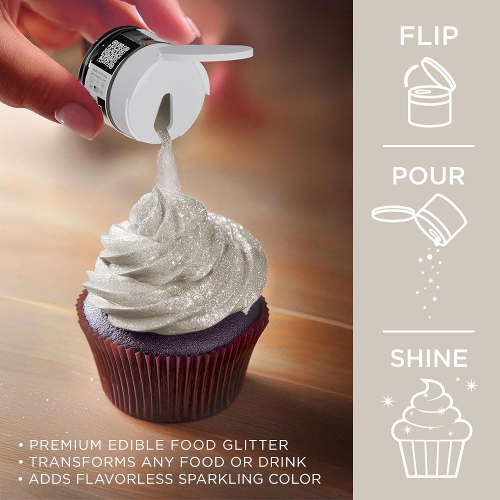 Bakell Ivory Tinker Dust® Edible Glitter, 5g, KOSHER Certified for Cakes, Cupcakes, Drinks