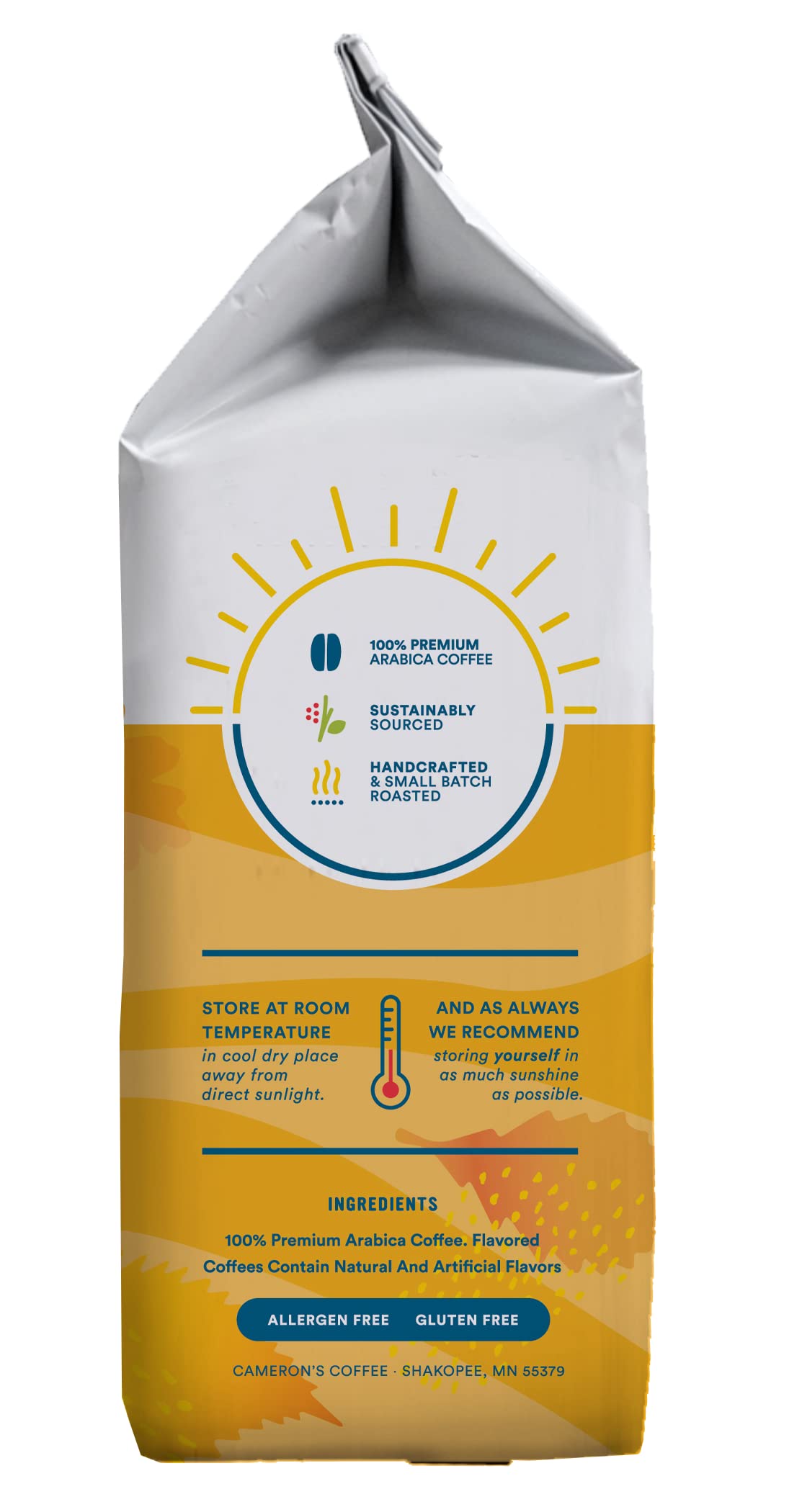 Camerons Coffee Hunters Blend Ground Coffee, Medium Roast, 28-Ounce Bag, Pack of 4, 100% Arabica, Brown