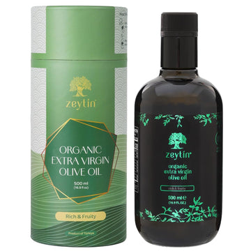 Zeytin Olive Oil Extra Virgin - Gold Medal & Early Harvest - Fresh 2024 Harvest, Bottled In May 2024 - New Luxury Packaging - Ve