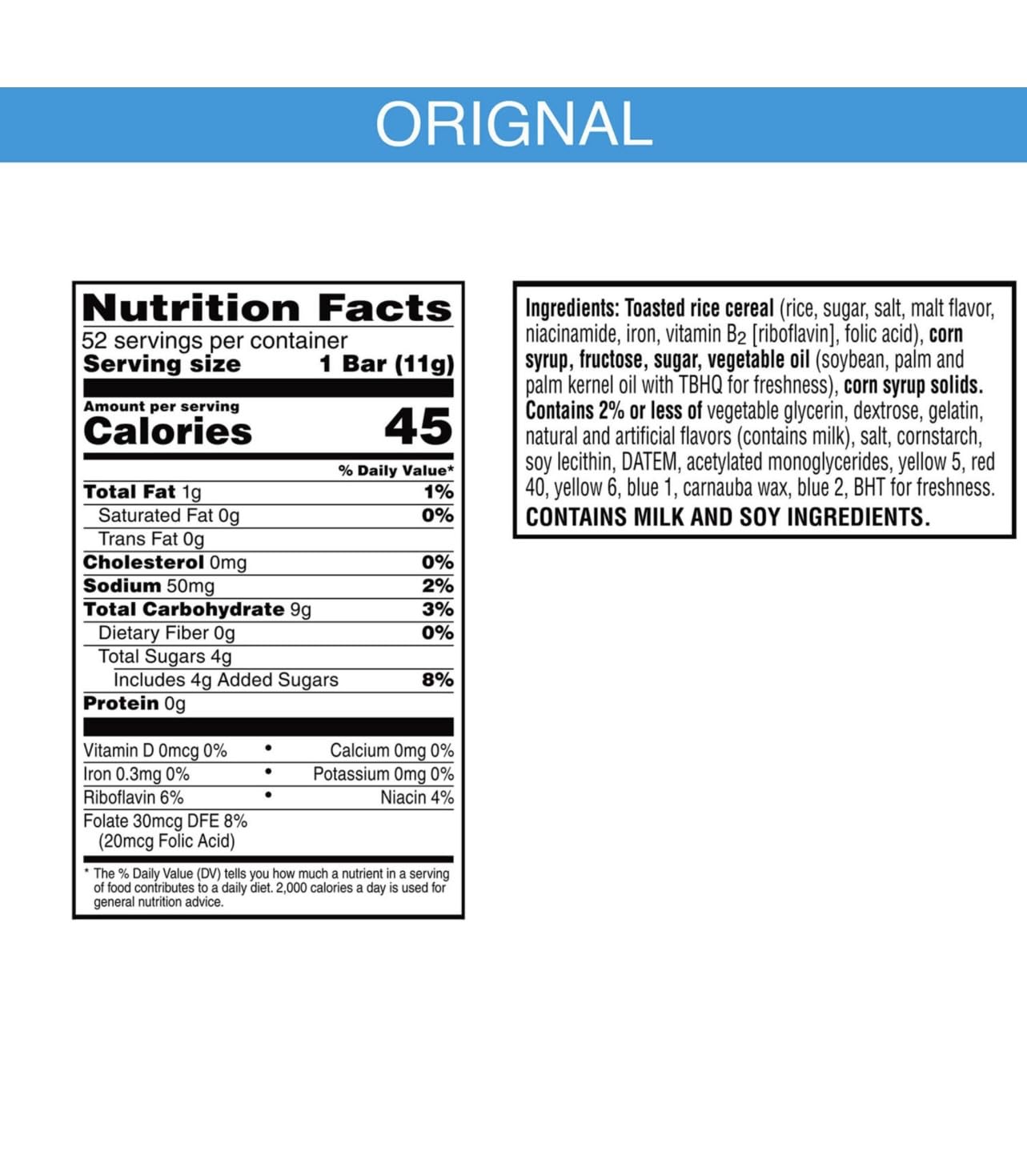 Kellogg's Rice Krispies Treats Mini Squares, Original with Rainbow Sprinkles, 52 ct., 0.01 Ounce