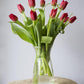 Kabloom Flowers -Valentine'S Day Collection - 20 Red Tulips With Vase, Gift For Birthday, Sympathy, Anniversary, Get Well, Thank