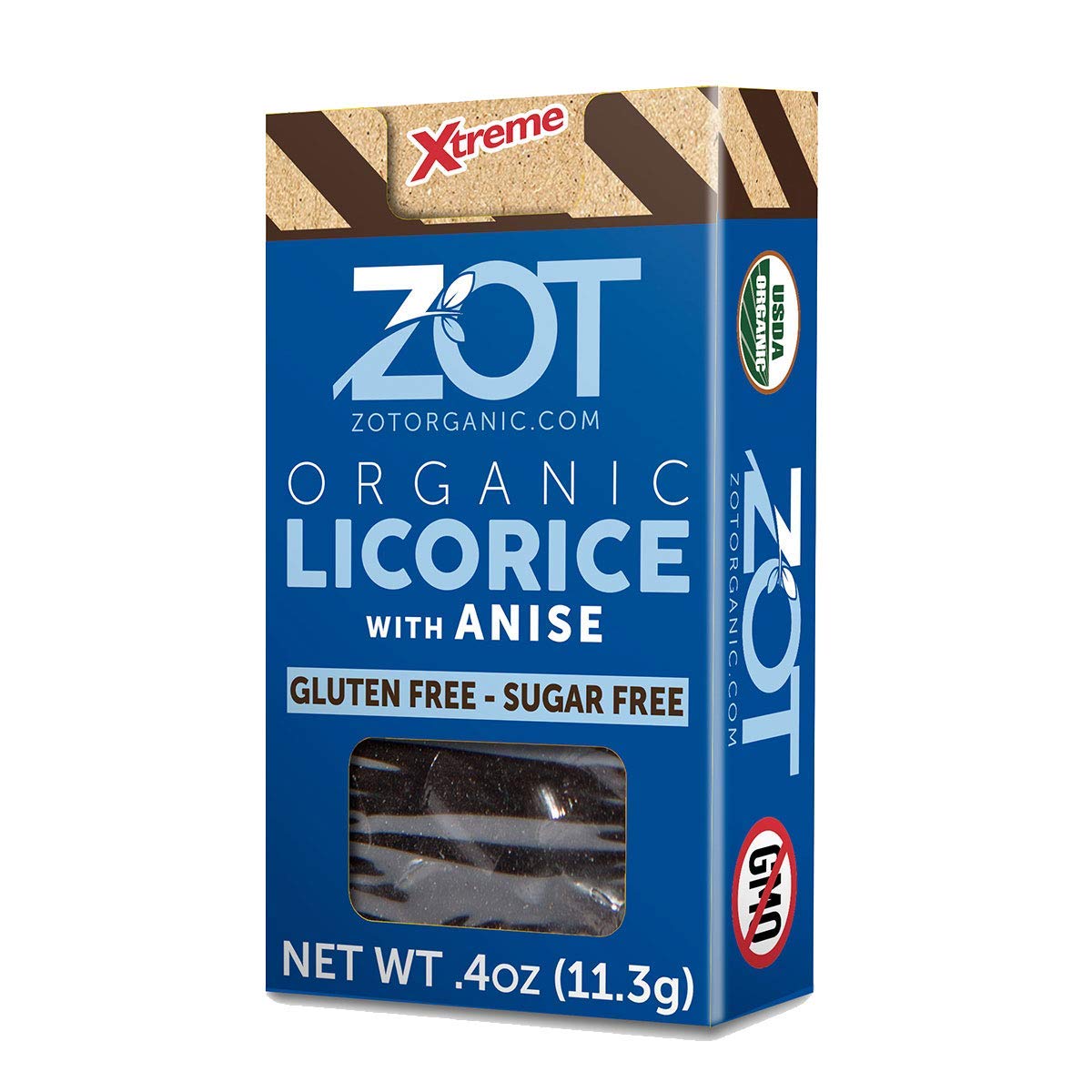 Zot 100% Organic Licorice With Anise, 0.4-Ounce Flip Top Boxes, 0.4 Ounce (Pack Of 6)
