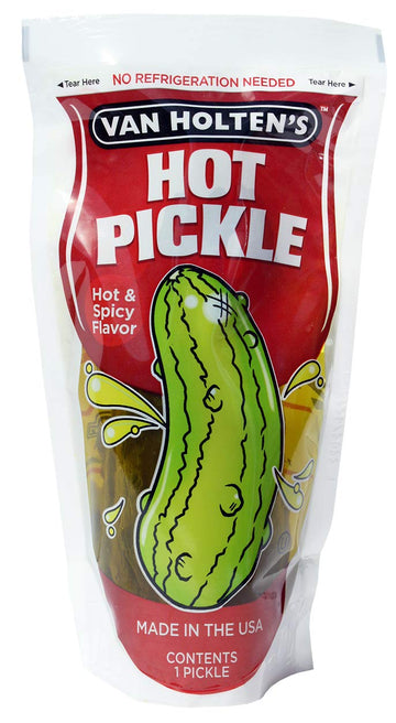 Van Holten'S Pickles - Jumbo Hot Pickle-In-A-Pouch - 12 Pack