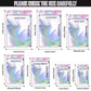 100 Pack Resealable Mylar Bags Smell Proof Pouch Aluminum Foil Packaging Plastic Ziplock Bag,Big Mylar Storage Bags For Candy,Je