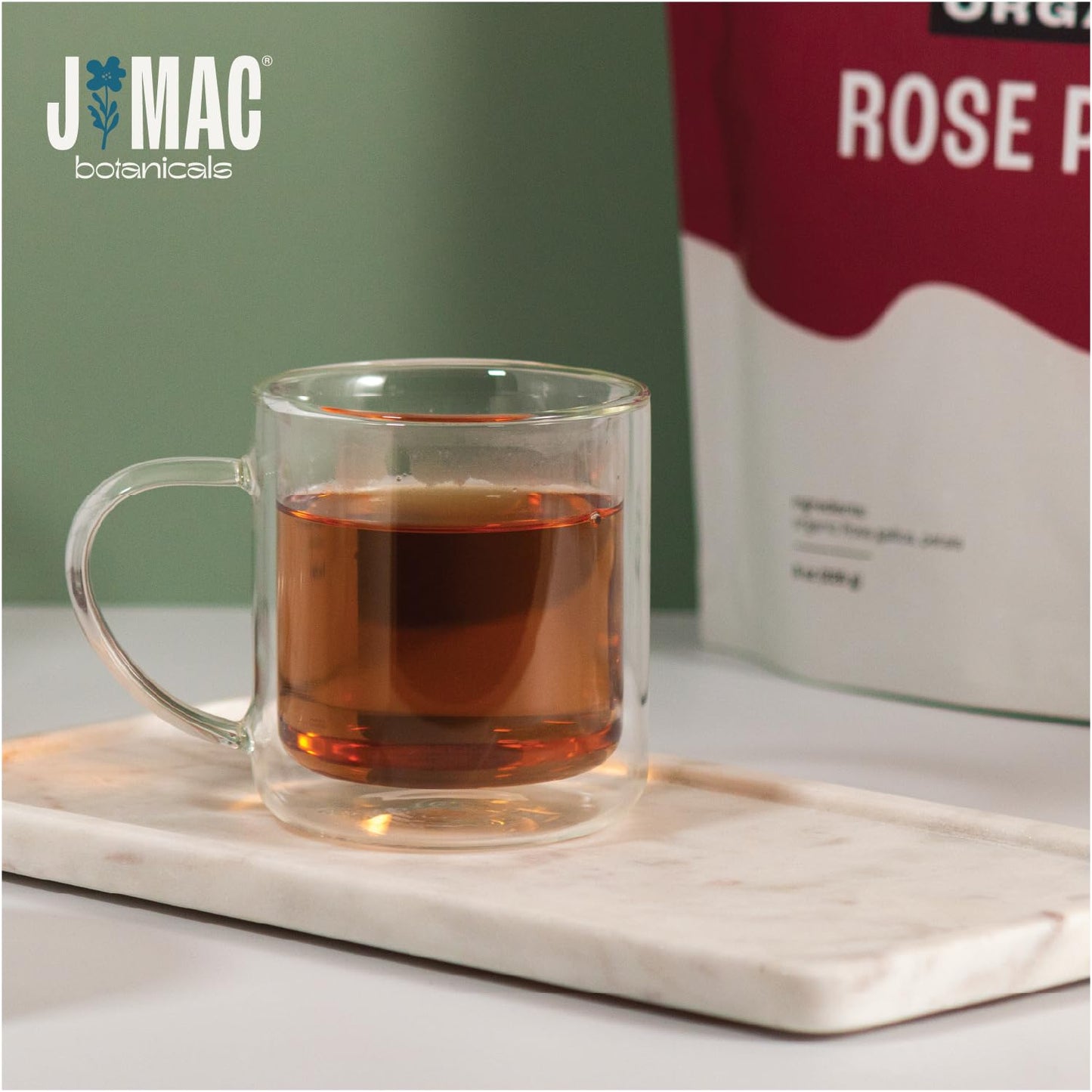 J MAC BOTANICALS Organic Rose Petals, Culinary Grade, 4 oz, Edible Dry Rose Petals for Tea, Cooking, and Crafts