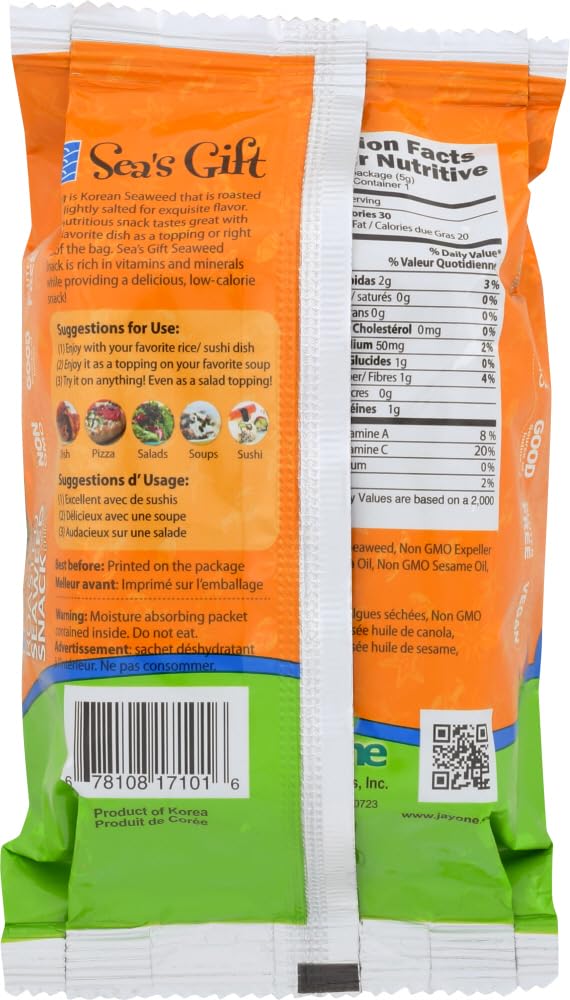 Seas Gift Roasted Seaweed Snack - 0.17 Oz