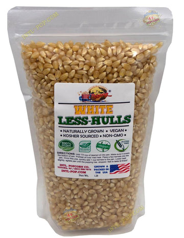 INTERNATIONAL POPCORN White Hulless Premium Popcorn Kernels, 30 Ounce, Pesticide-Free, Vegan, Gluten Free, Low Calorie Snack