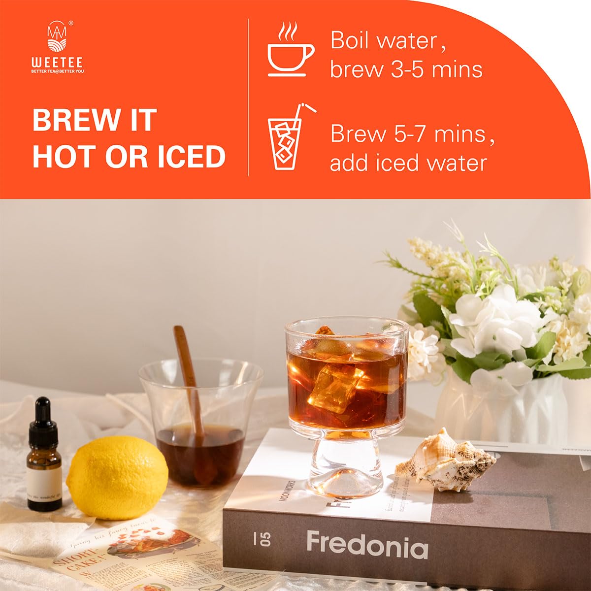 Wt Weetee Organic Roasted Oolong Tea Bags, Organic Black Oolong Tea 100 Count, Charcoal-Roasted Aroma, Smooth & Refreshing, Good For Meal Accompaniment