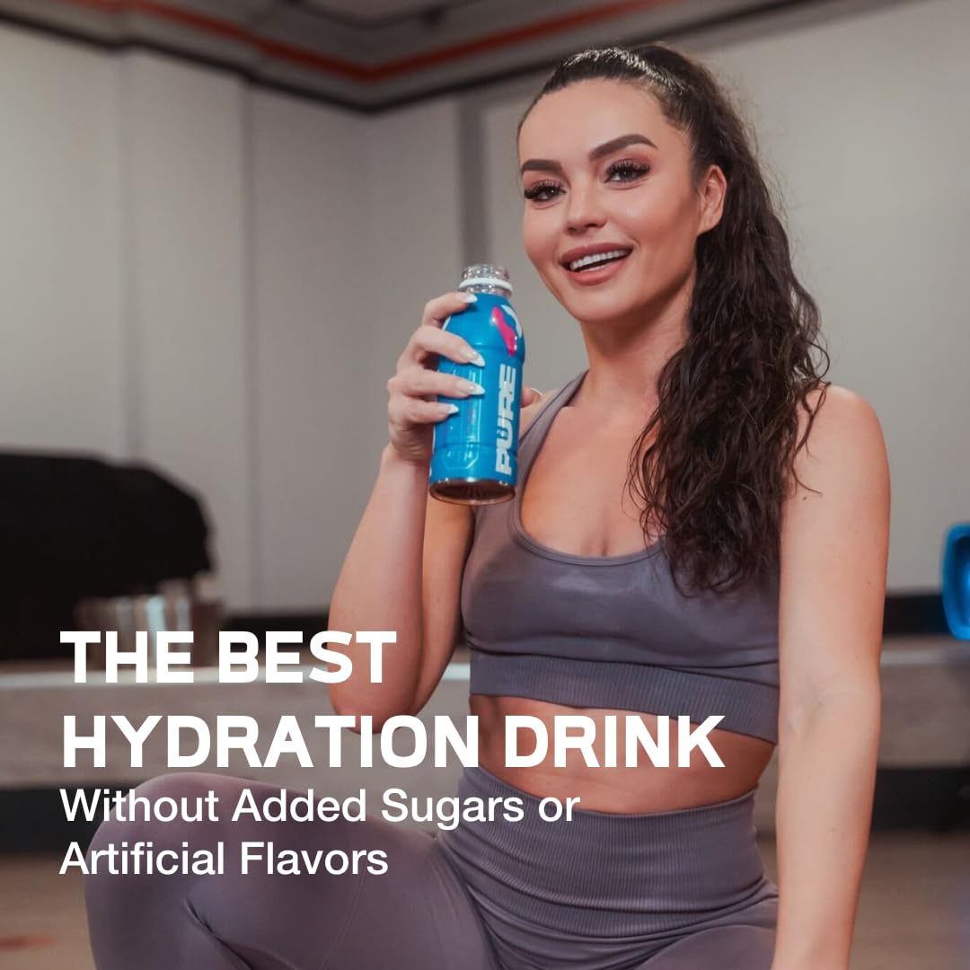 Pure Fuel Hydration Drinks Berry Blitz - Plant-Based Healthy Electrolyte Drinks With B-Vitamins - No Added Sugar - 12 Pack X 16.