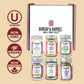 Burlap & Barrel Herb & Salt Gift Set - 6 Full Size Jars, Make Your Own Spice Blend, 1 Ounce Each