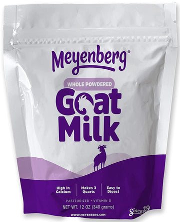 Meyenberg Whole Powdered Goat Milk, Gluten Free, Vitamin D, 12 Oz (Pack Of 1)