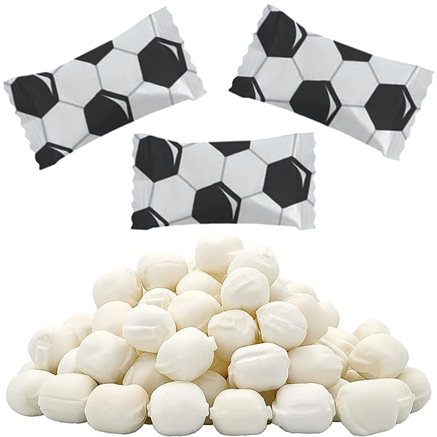 The Dreidel Company Sports Buttermints, Fat-Free Mint Candies, 55 Count, Individually Wrapped, Soccer Color