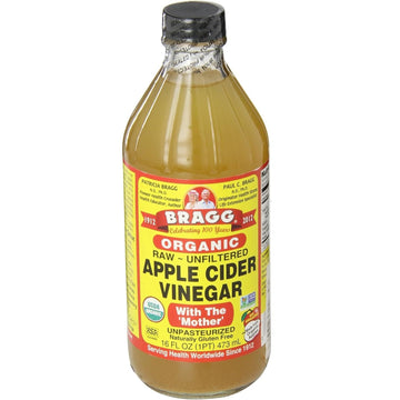 Bragg Organic Raw Apple Cider Vinegar with The Mother, 16 Fl Oz, 6 Bottles