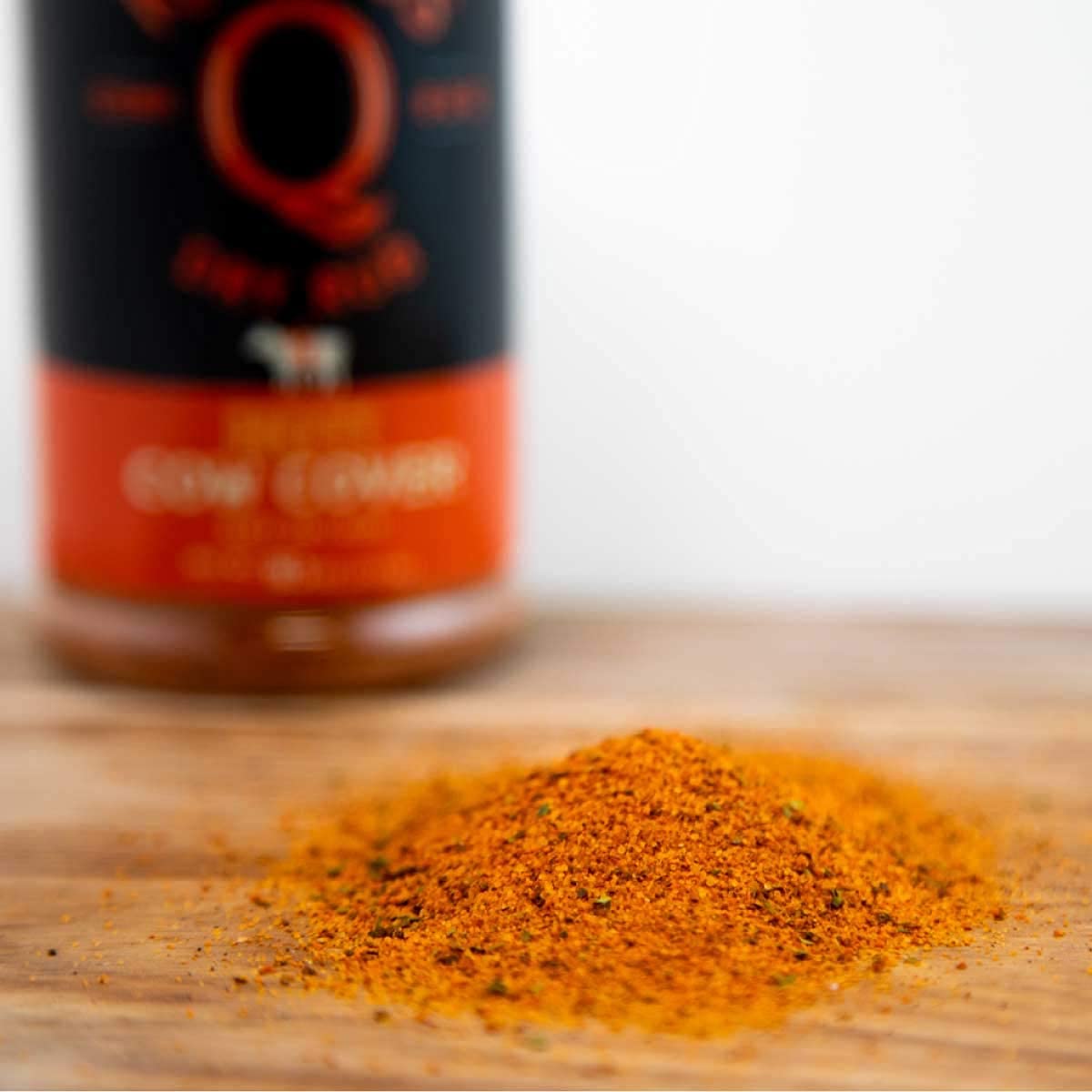 Kosmos Q Cow Cover Hot Bbq Rub | Savory & Spicy Blend | Great On Brisket, Steak, Ribs & Burgers | Best Barbecue Rub | Meat Seaso