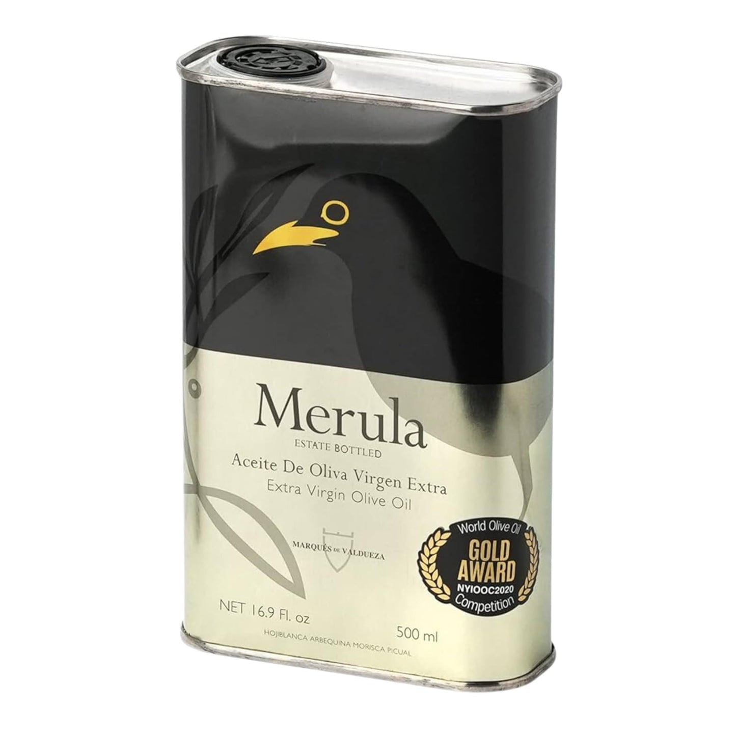 Merula Extra Virgin Olive Oil | Cold Extraction | Product of Spain | Gold Award Winner at the 2020 NYIOOC World Olive Oil Compet