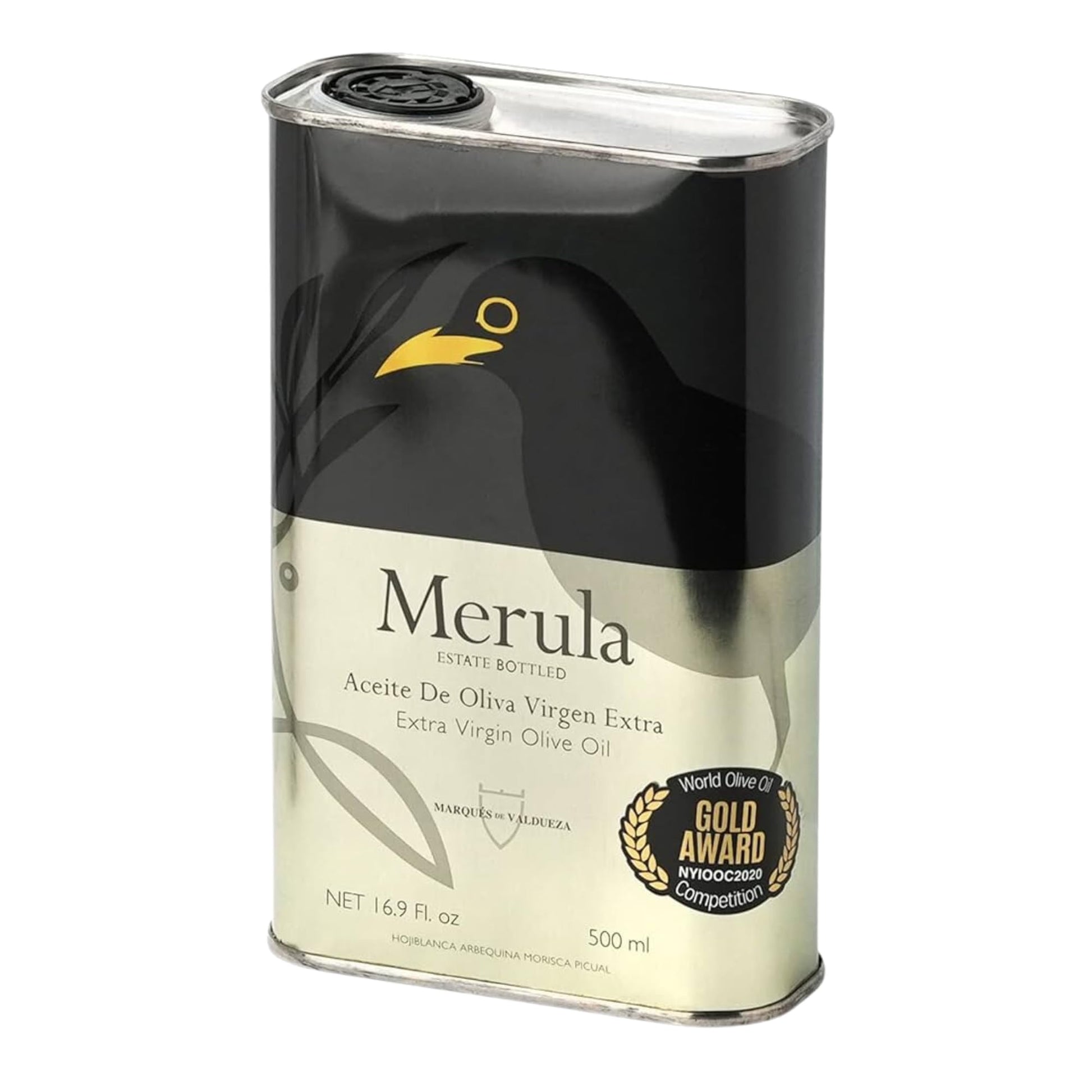 Merula Extra Virgin Olive Oil | Cold Extraction | Product of Spain | Gold Award Winner at the 2020 NYIOOC World Olive Oil Compet