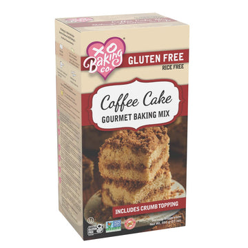 Xo Baking Co. Gluten Free Coffee Cake Gourmet Baking Mix With Crumb Topping; Non-Gmo; Kosher; Rice Free; Soy Free; Dairy Free; P