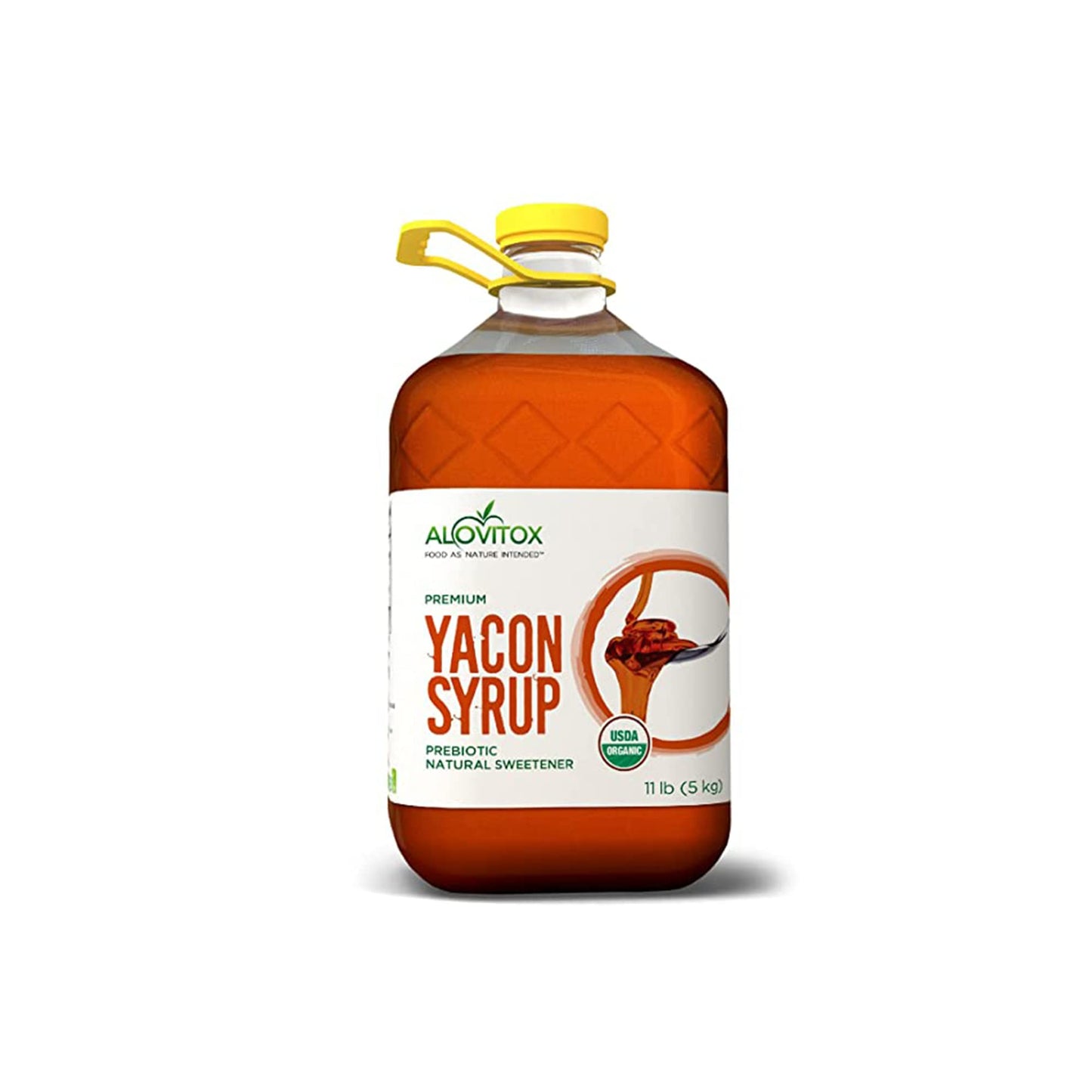 Organic Yacon Syrup By Alovitox - Natural Sweetener Rich In Antioxidants, Vitamins, Prebiotics - Usda Organic