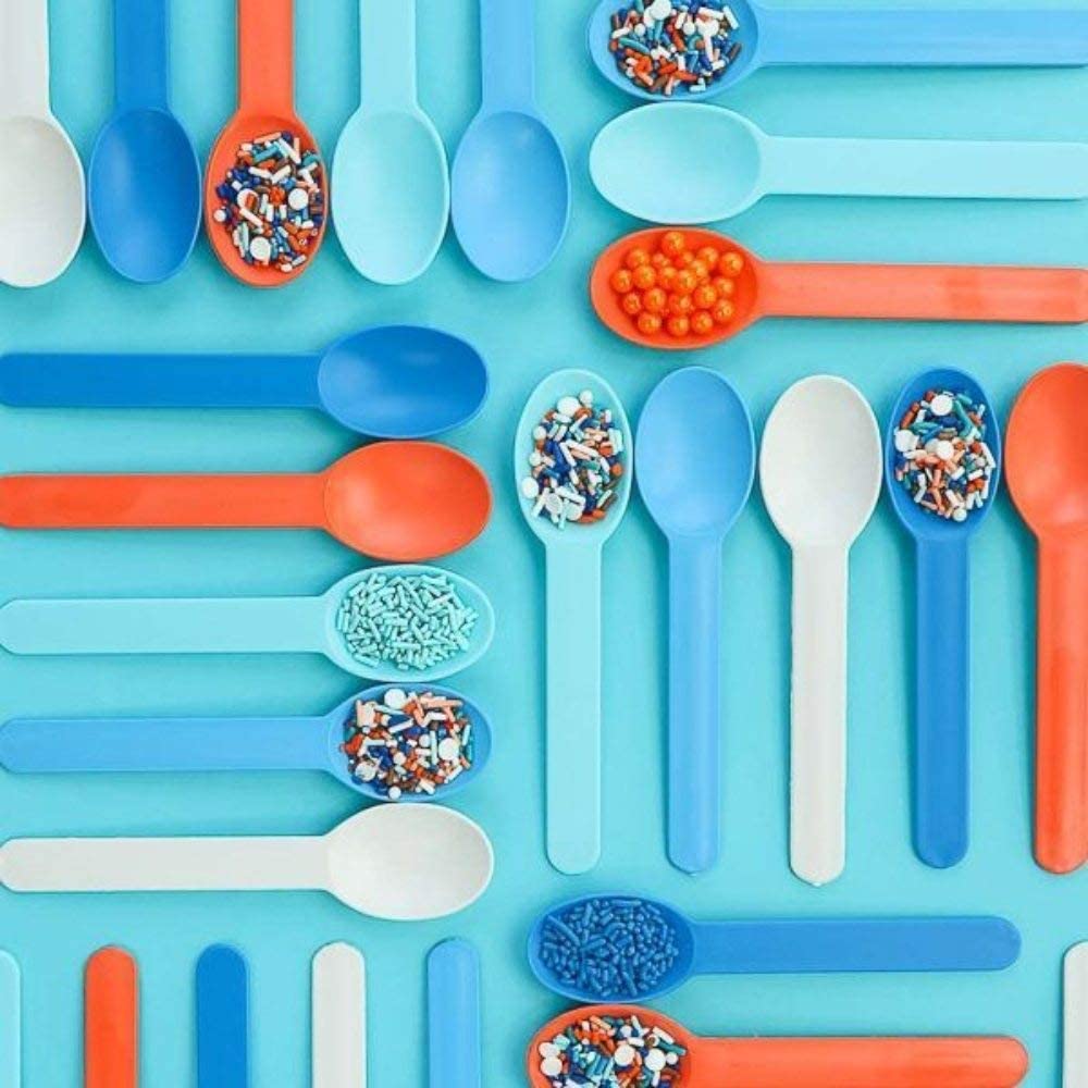 Blue And Orange Sprinkles For Cake, Cookie, Cupcake Decorating, And Baking - Blippi Birthday Cake Topper Decorations In Blue Ora