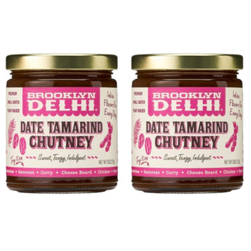 Brooklyn Delhi - Date Tamarind Chutney - Made with Sweet Dates, Fresh Ginger, and Tamarind - Vegan, Nothing Artificial - 9oz