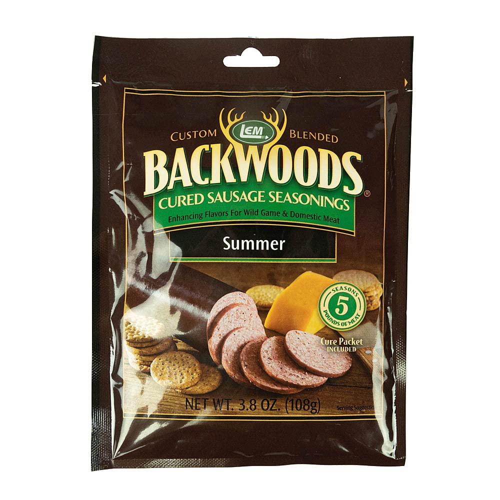 LEM Backwoods Summer Sausage Cured Sausage Seasoning, 80 Oz, Pack of 1