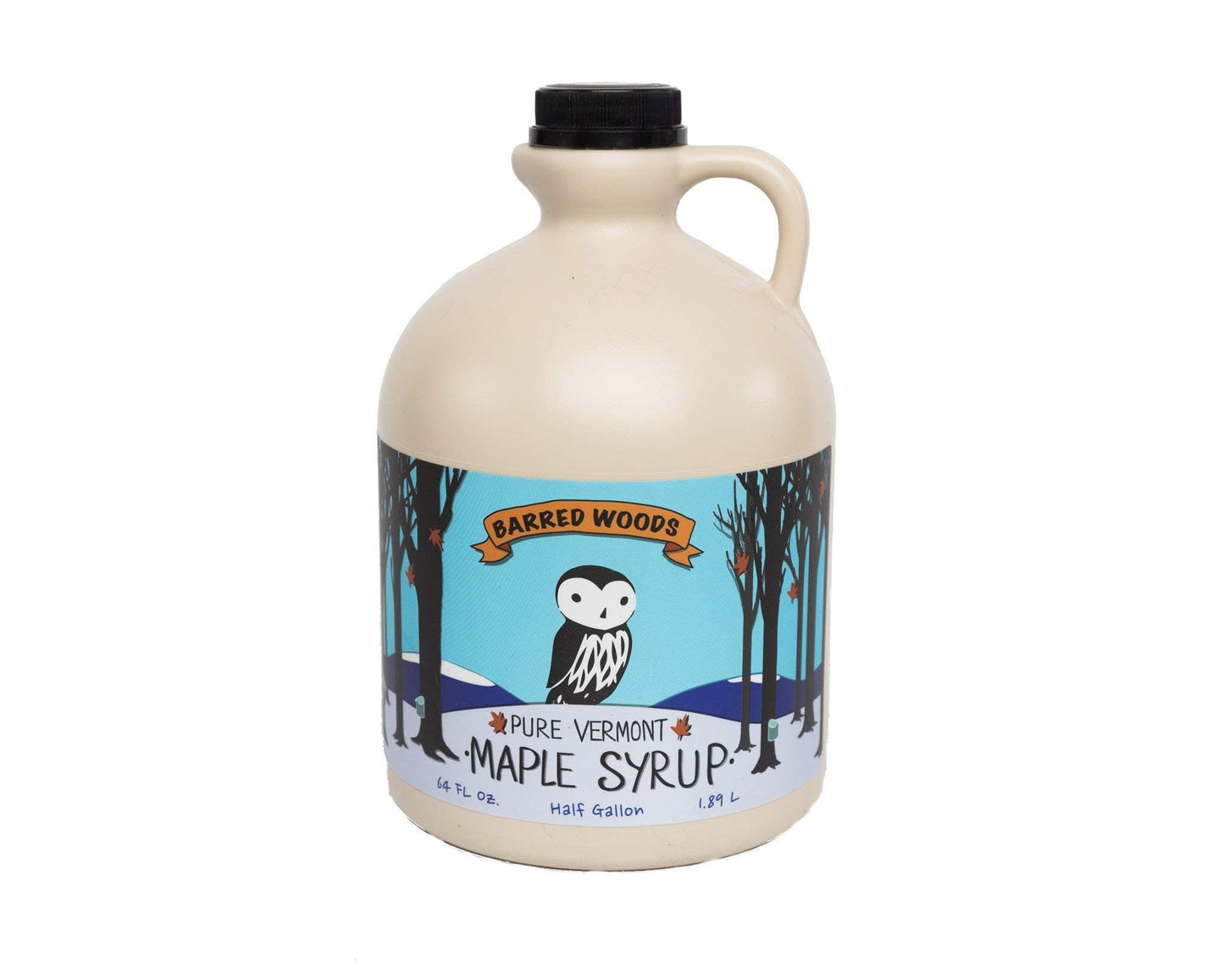 Pure Vermont Organic Maple Syrup Grade A Dark Robust (Former Grade B) - 1/2 Gallon 64 oz - Barred Woods Maple