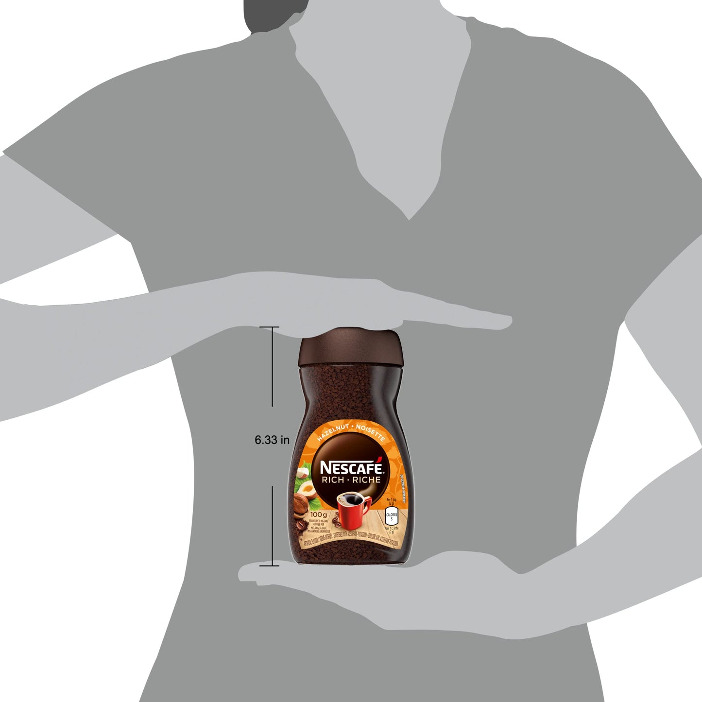 Nescaf   Rich Instant Coffee, 100G (Hazelnut)