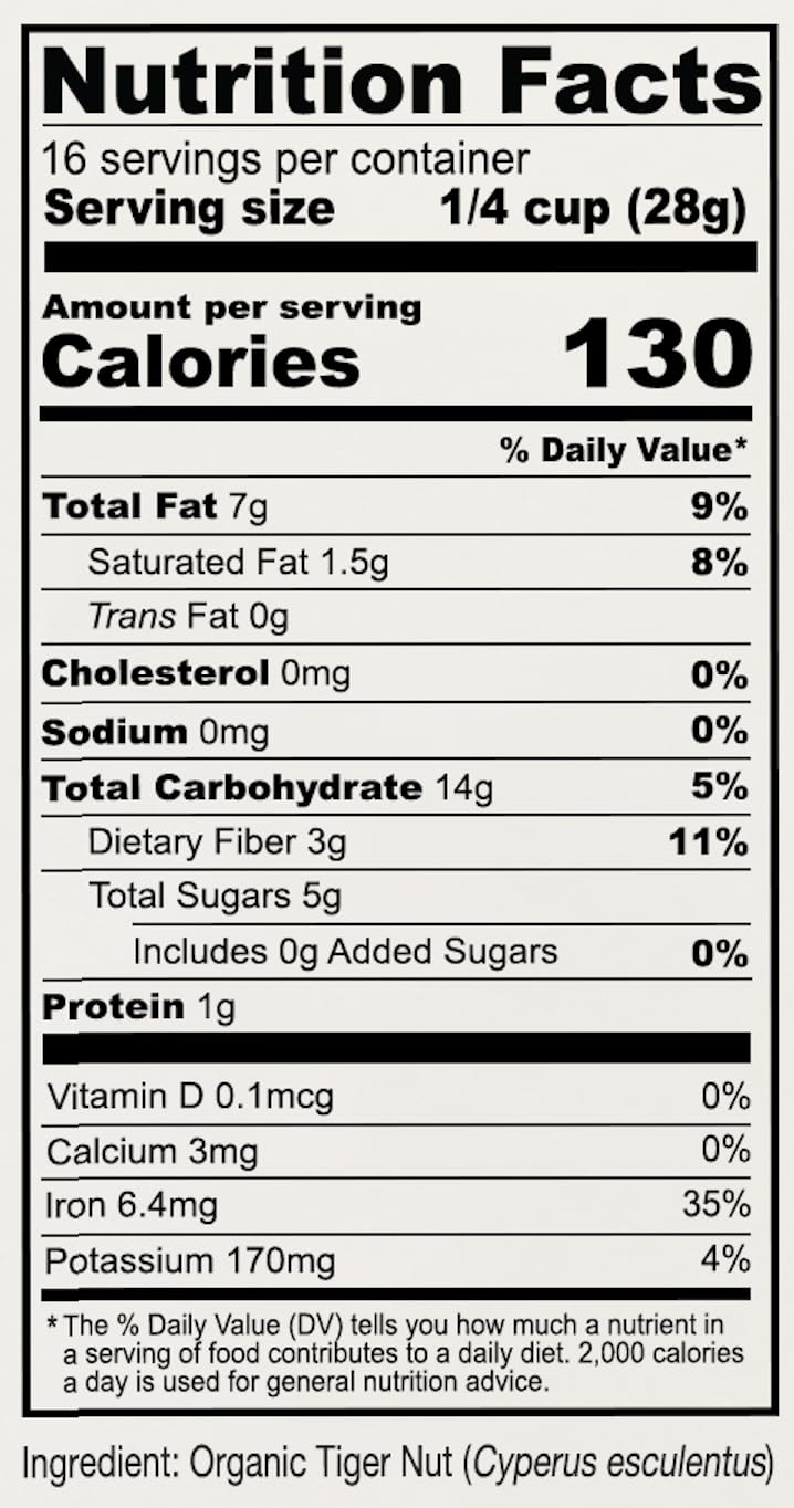 Anthonys Organic Tiger Nut Flour, 1 lb, Gluten Free, Non GMO, Paleo Friendly (Pack of 2)