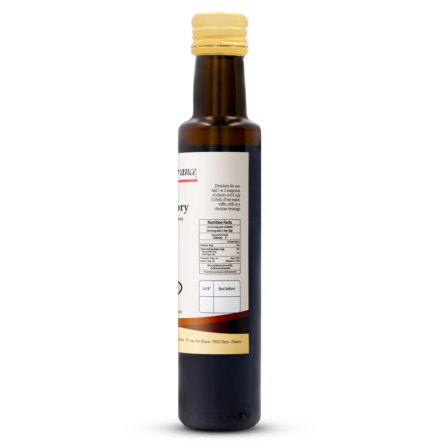 Straight from France Liquid Chicory Extract, Caffeine Free, Rich in Fibers, 8.45 Fl Oz