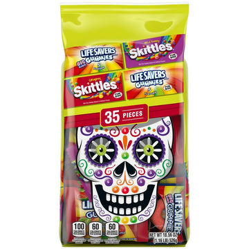 Life Savers Gummies & Skittles Original & Wild Berry Halloween Variety Bag, 35 Pieces
