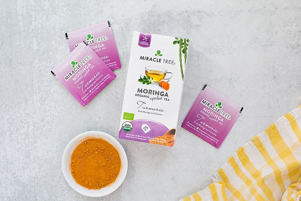 Tree Organic Moringa Superfood Tea, 25 Tea Bags per Pack, 6 Count, Caffeine-Free, Vegan, Gluten-Free, Non-GMO