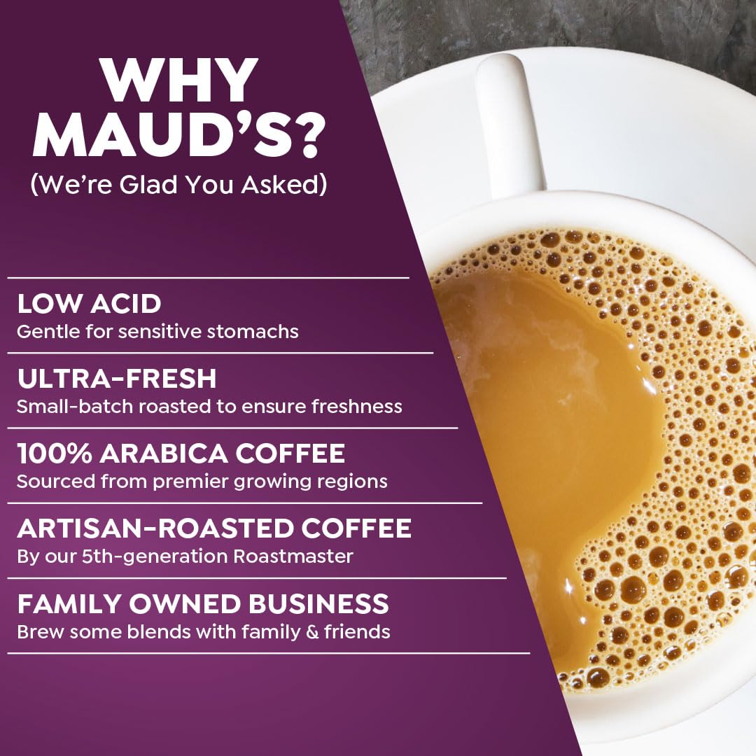 MAUDS Sampler Variety Pack Coffee Pods, Medium Roast, 24 Count, 100% Arabica Beans, Compatible with Keurig K Cups