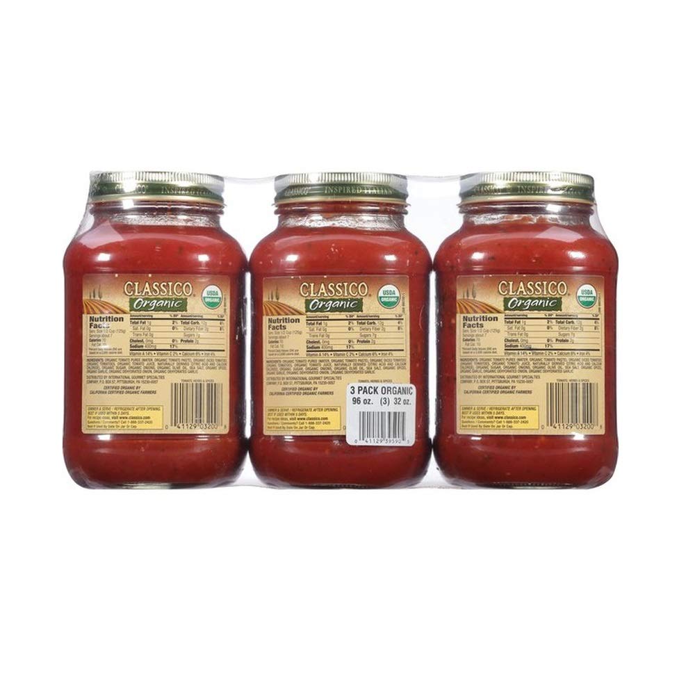 Classico Organic Pasta Sauce Organic 3 Ct 32 Oz