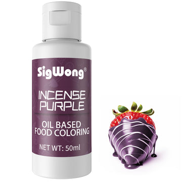 Oil Based Food Coloring for Chocolate - 50ml Incense Purple Upgraded Edible Oil Based Food Dye for Cake Decorating, Baking, Cand