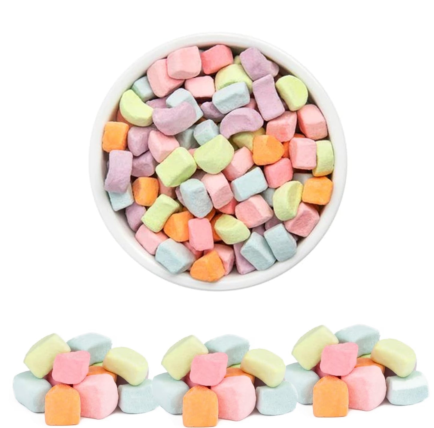 Fruidles Multicolor Mini Dehydrated Marshmallows in Resealable Bag - Mini Marshmallow Bits for Great Toppings (Half-Pound)
