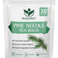 WOGORGT Organic Dried Pine Needle Tea Bags - Caffeine Free Herbal Tea for Immune Support, 30 Count, 30 Teabags
