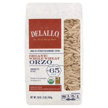 Delallo Pasta Whlwht Orzo Org, 16 Oz