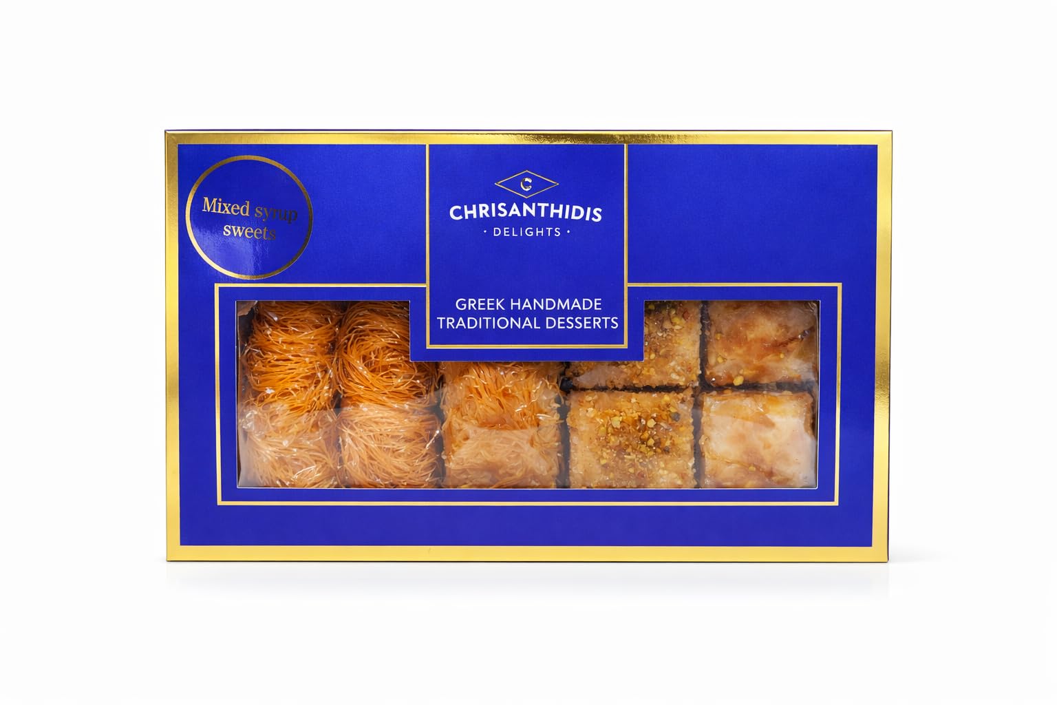 Chrisanthidis Delights Greek Mixed Syrup Desserts - Baklava & Kataifi (Kadaifi) Traditional Pastries - Authentic Mediterranean D
