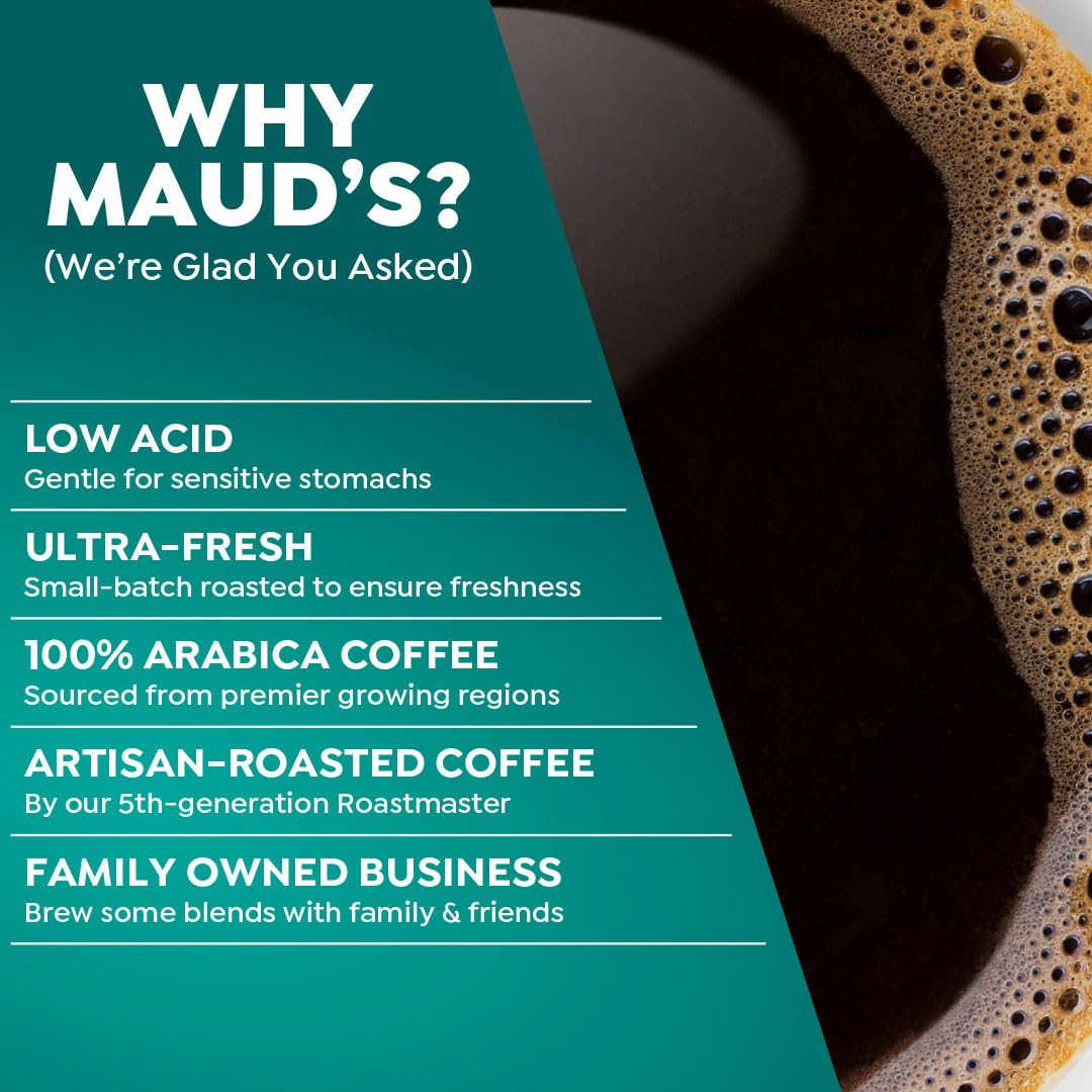 MAUDS Decaf Espresso Coffee Pods, 100% Arabica, 18 Count, KCup Compatible, Solar Energy Produced, Recyclable