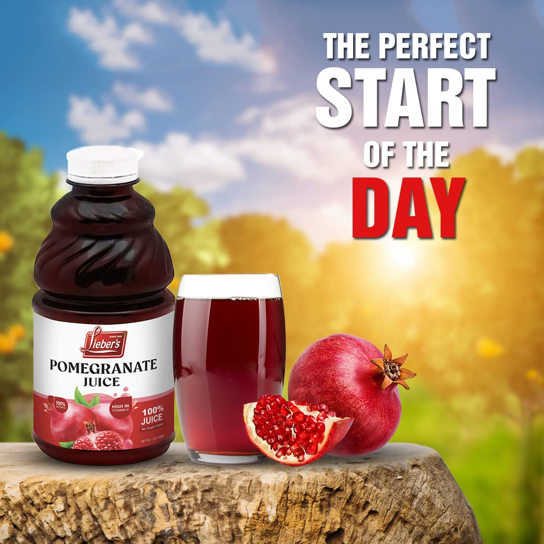 Liebers Pomegranate Juice - 32Fl Oz Pure And Natural Pomegranate Fruit Juice - No Added Sugar Or Preservatives - Natural Juice R