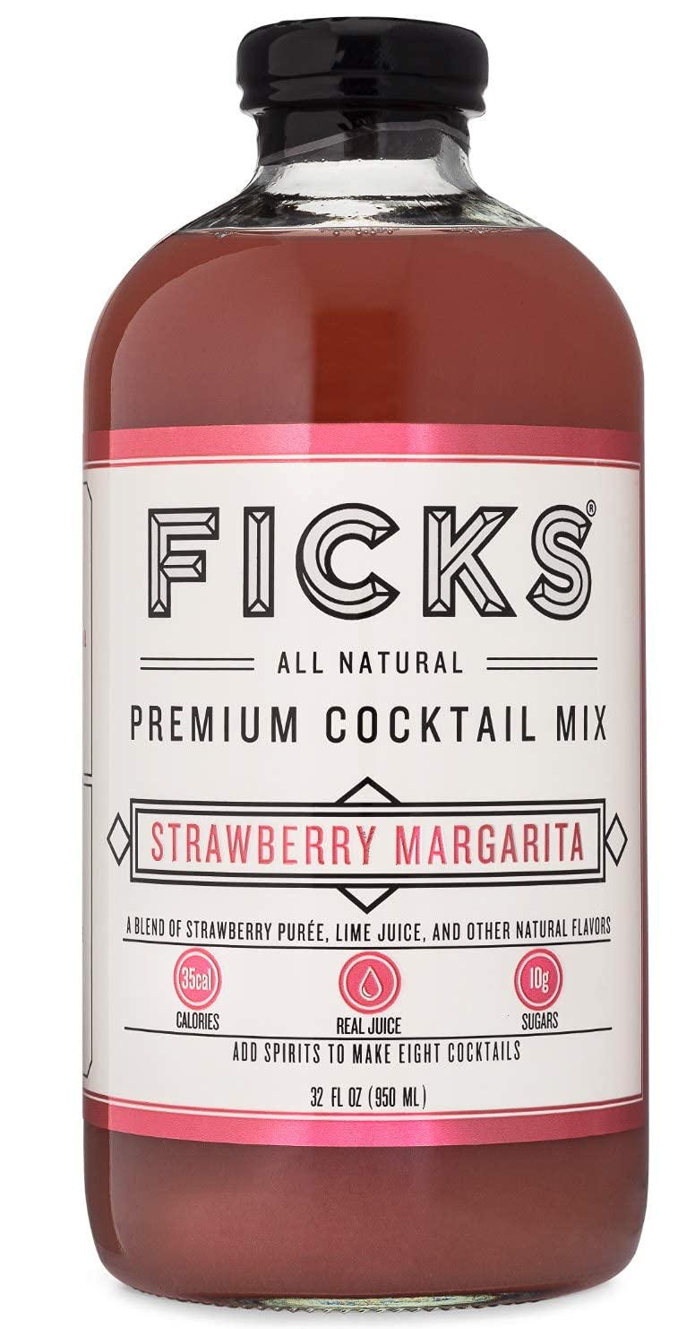 Ficks Premium Cocktail Mix Strawberry Margarita 6-Pack 32 oz Each