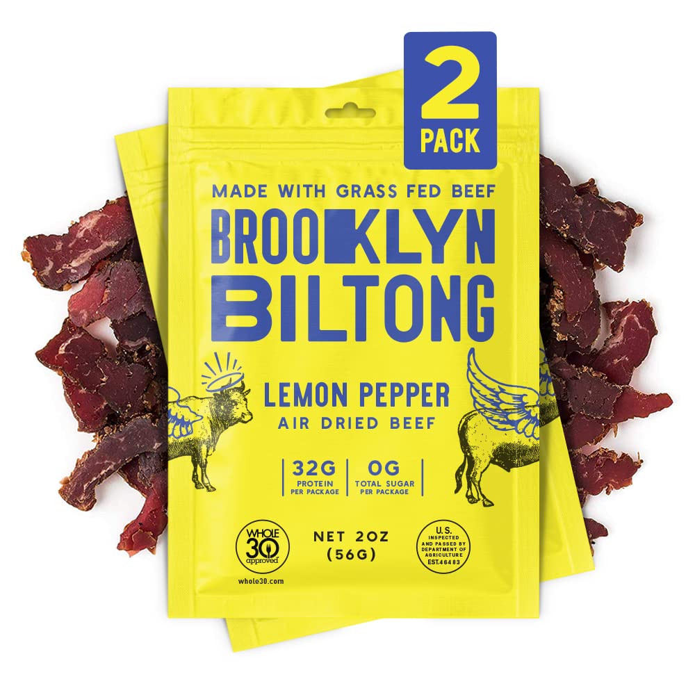 Brooklyn Biltong - Air Dried Grass Fed Beef Snack, South African Beef Jerky - Whole30 Approved, Paleo, Keto, Gluten Free, Sugar