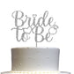 RokAPary Bride To Be Cake Topper, Acrylic Stick, Sturdy Glitter, Silver, Model RCT265