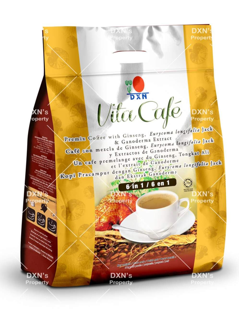 Limitedbonusdeal Dxn Vita Cafe 6 In 1 Coffee 20 Sachets (4 Pack)