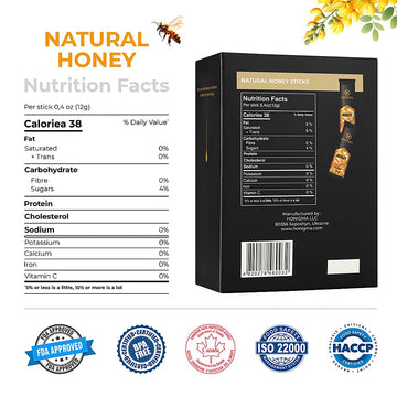 Honigma Raw Honey | Exquisite Taste | 100% Pure | Unpasteurized | Unfiltered | Partially Crystallized | (50 Count (Pack Of 2), A