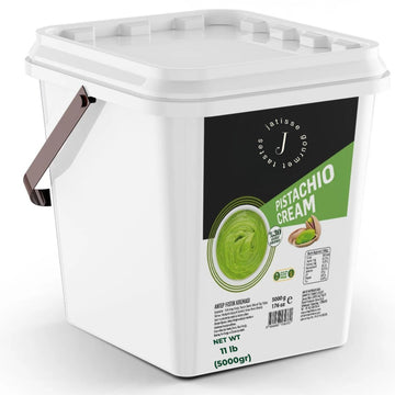 Jatisse Pistachio Cream Bulk Spread – No Palm Oil – 5kg (11 lbs) – Ideal for Bakery & Pastries