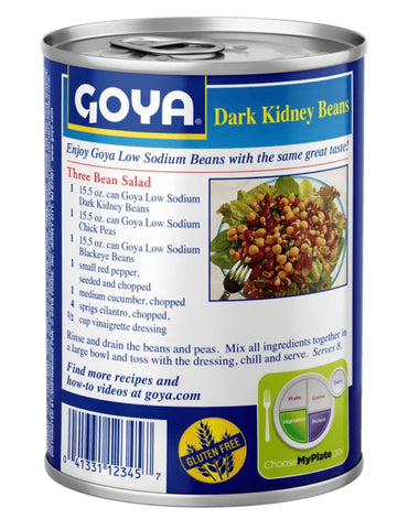 Goya Dark Red Kidney Beans Low Sodium, 15.5 Oz, 2-Pack