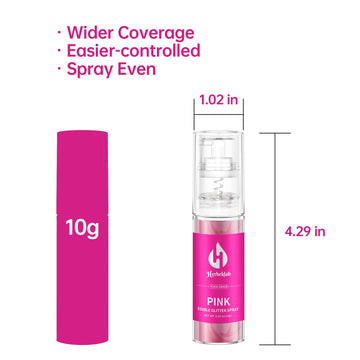 Pink Edible Glitter Spray - 10G Edible Pink Glitter For Cakes Food Grade Shimmer Powder Cake Sprinkles For Cookie Decorating Cho